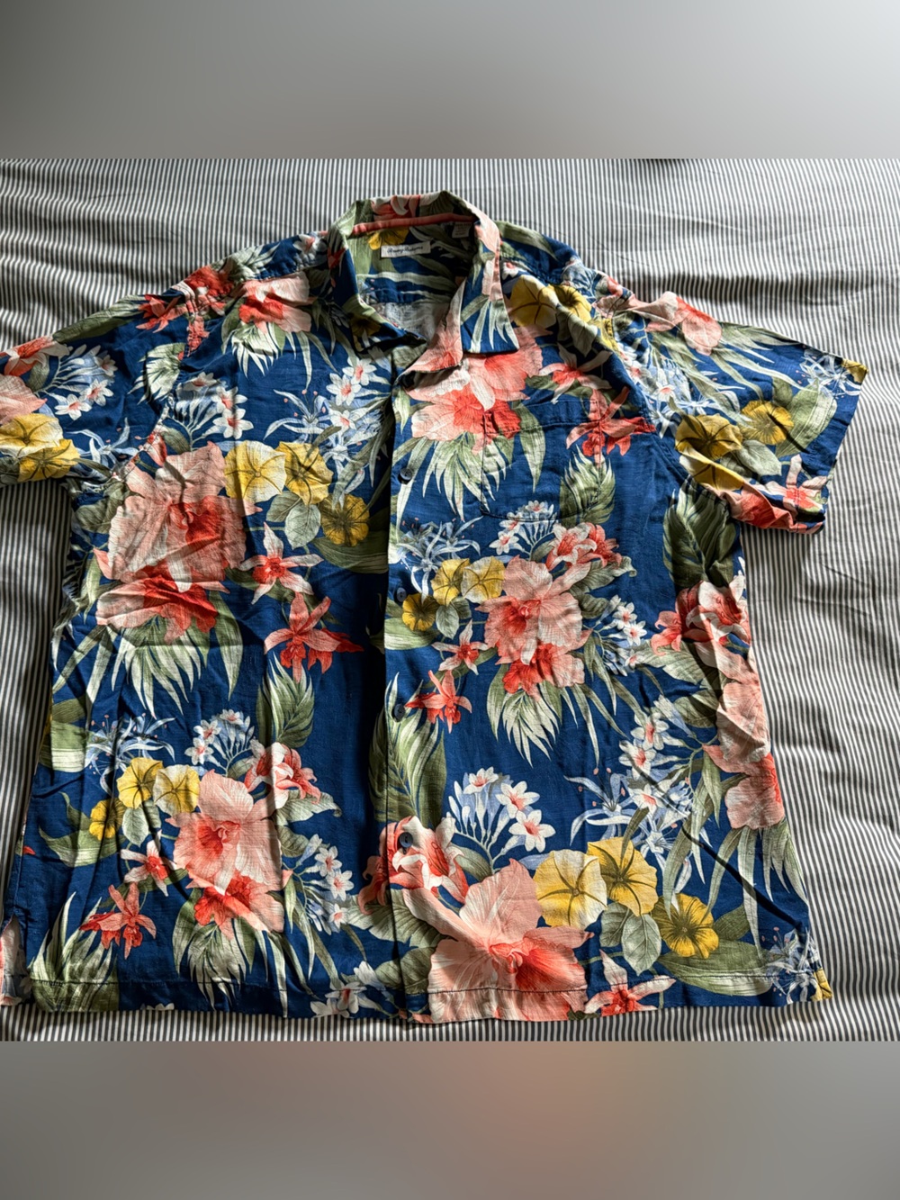 Tommy Bahama Navy Floral Print Button-Down Shirt